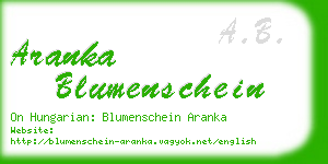 aranka blumenschein business card